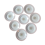 Set of 8 Sologne dessert plates from Lunéville