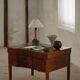 Antique mahogany desk, custom-made by a Danish cabinetmaker, early 1900s.