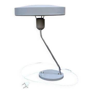 Philips Romeo table lamp in grey metal and chrome, Space Age style – 1960s