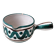 Ceramic caquelon by R. Picault with wave decoration.