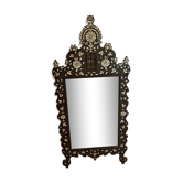 Syrian ottoman mirror in wood inlaid with mother-of-pearl called goldfisch