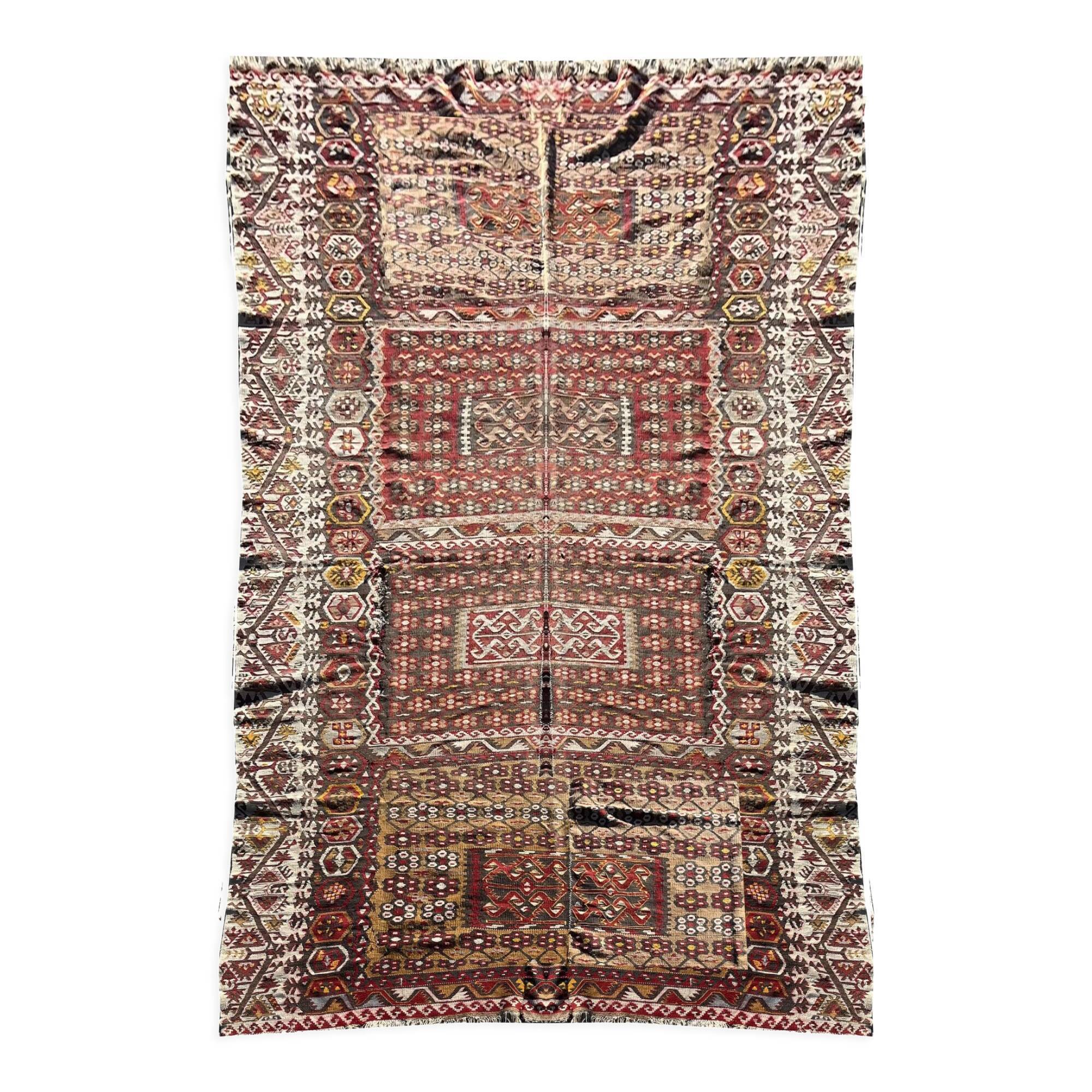 Kilim turkish papatyali avsar kayseri 192 x 403 cm