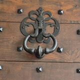 hand-forged studded castle doors + frame from the 1800s/1900s