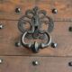 hand-forged studded castle doors + frame from the 1800s/1900s