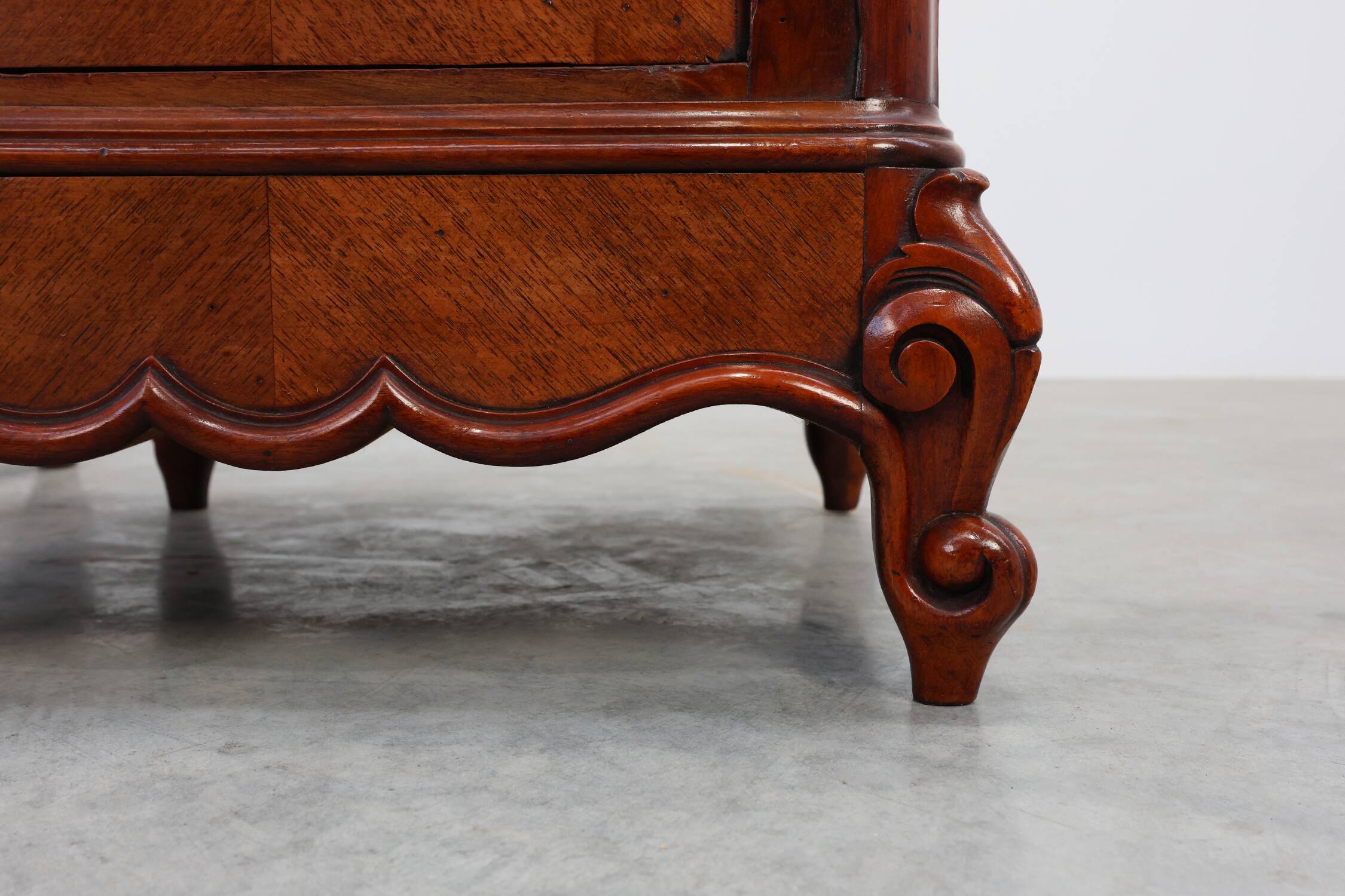 Pair Louis XV nightstands with Carrara marble top, France ca. 1890