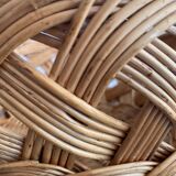 Woven straw basket
