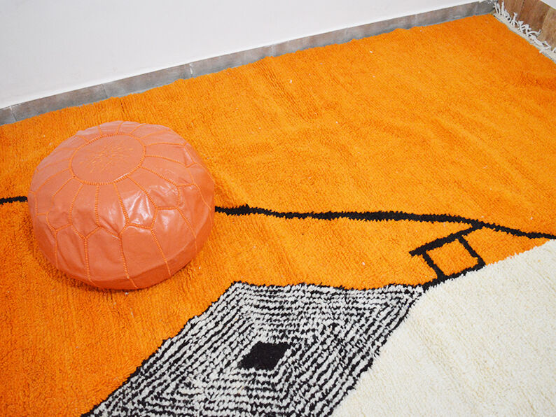 Handmade moroccan berber carpet 300 x 196 cm