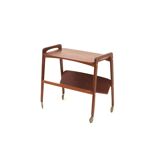 Vintage teak serving trolley/side table with magazine rack, Opal, 1960s