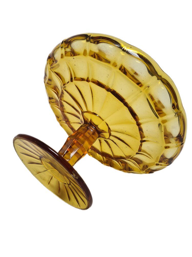 Cake bowl on stand from Ząbkowice Glassworks, 1970s