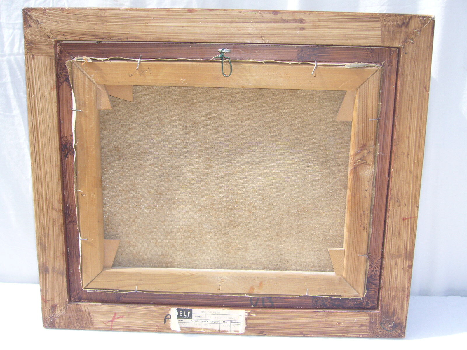 Painted still life painting has oil representing pears