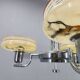 Chandelier Art Déco par Napako, chrome et verre marbré, années 1930