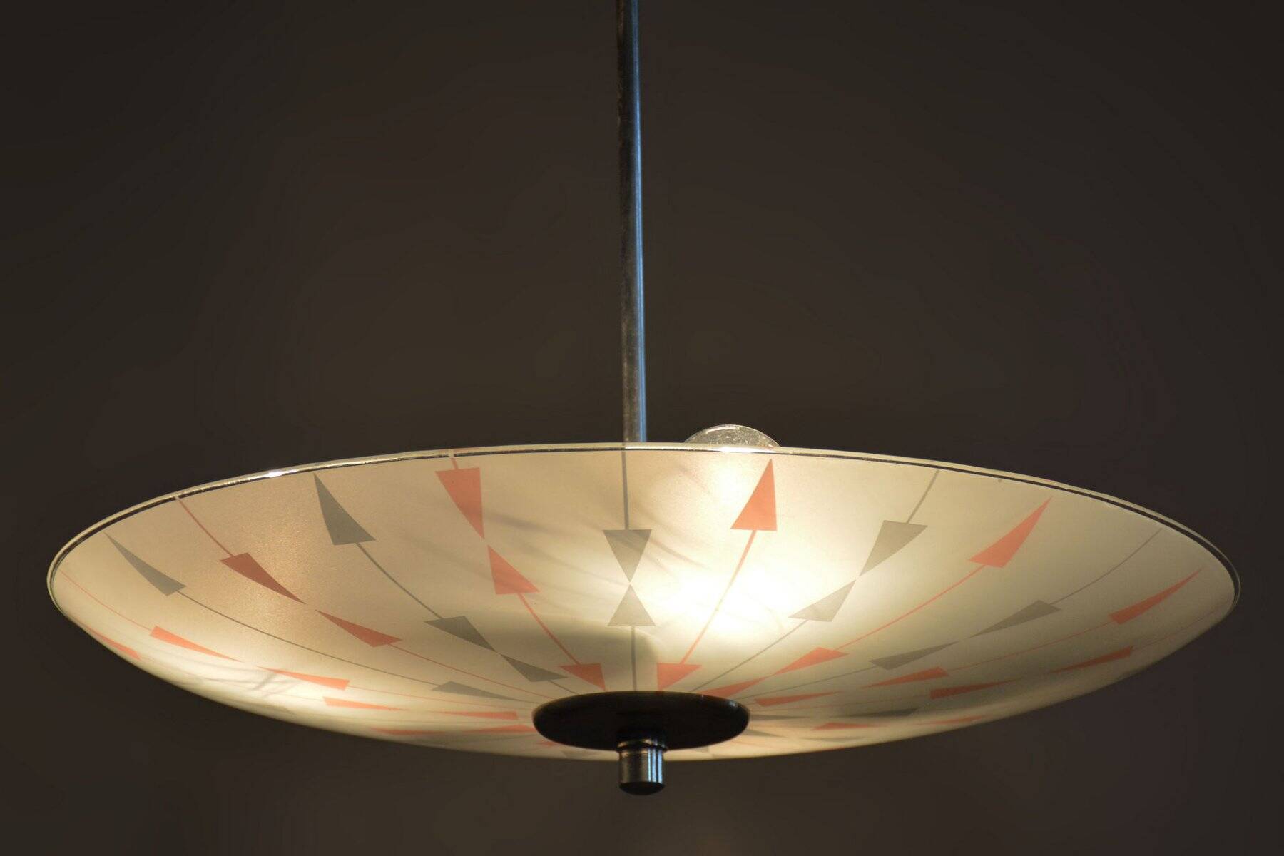 Mid-Century Chandelier in Chromed Steel by Napako, Czech, 1950s
