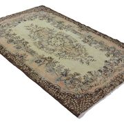 Vintage Turkish Carpet Beige and Brown Floral 271 x 174 cm