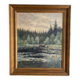 Swedish oil painting landscape Per Sundberg (konstnär)