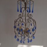 Vintage italian cage chandelier c1940