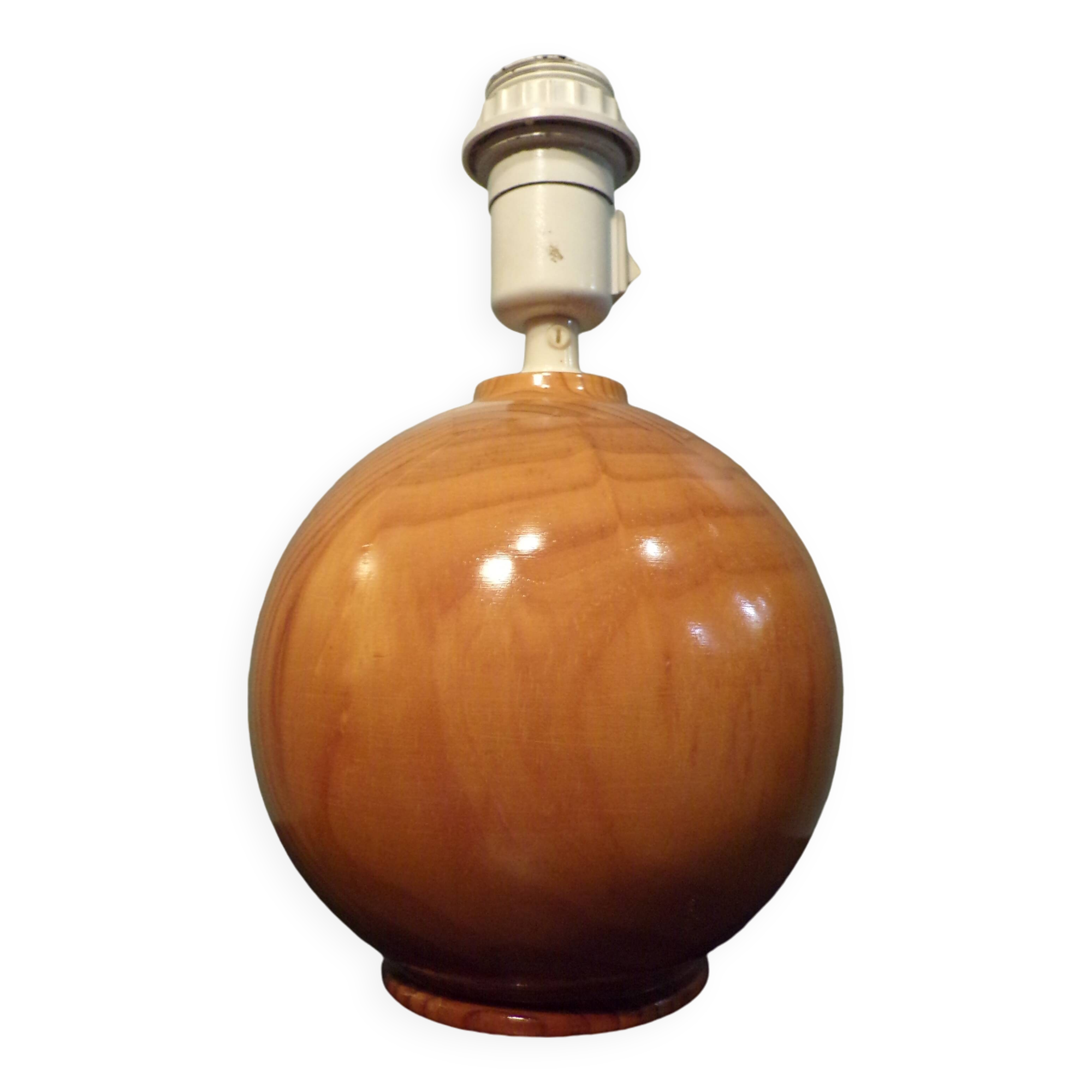 1980s pine ball lamp