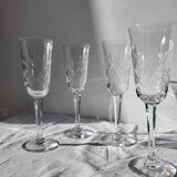 Crystal champagne flutes