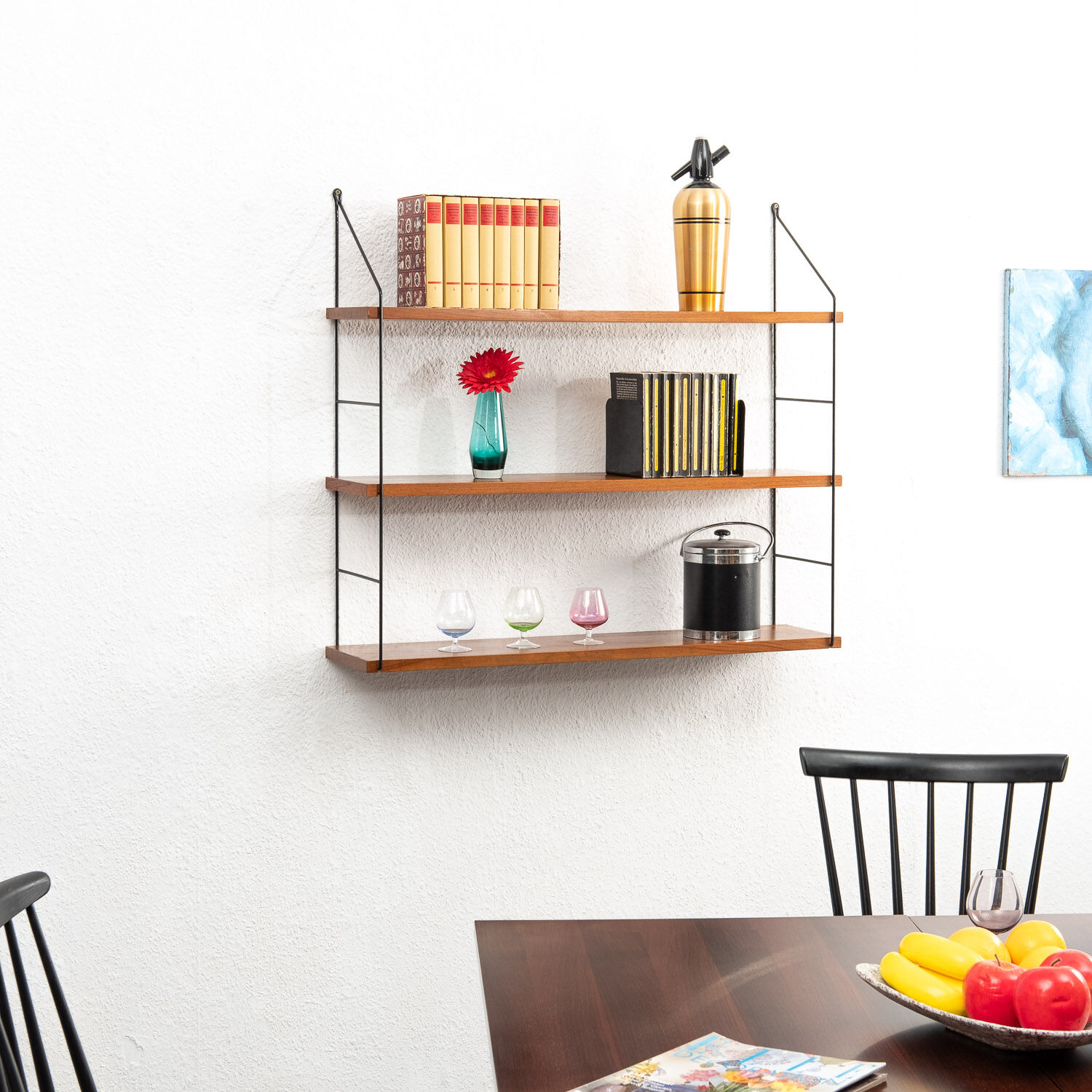 Wall shelf, dark teak 60
