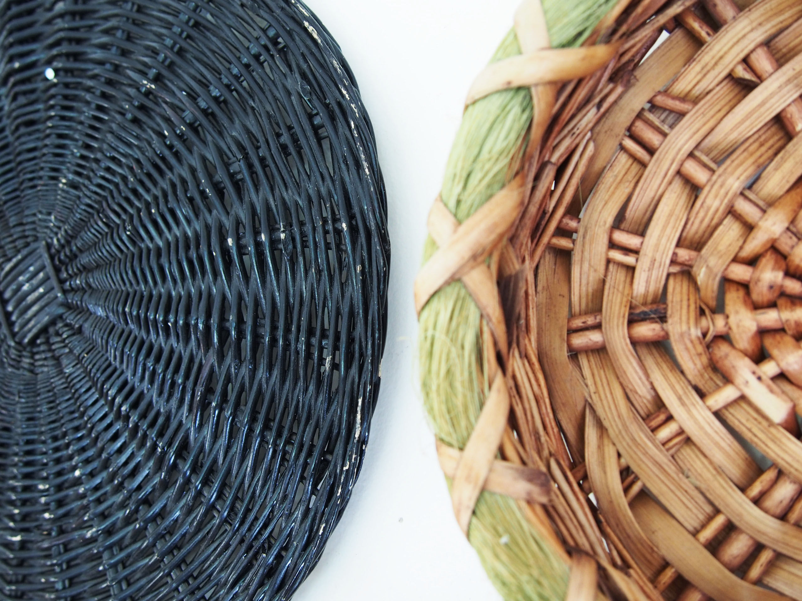 Wall composition of 7 baskets Wicker