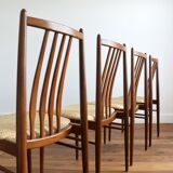 Suite of 4 Scandinavian dining chairs 1960s