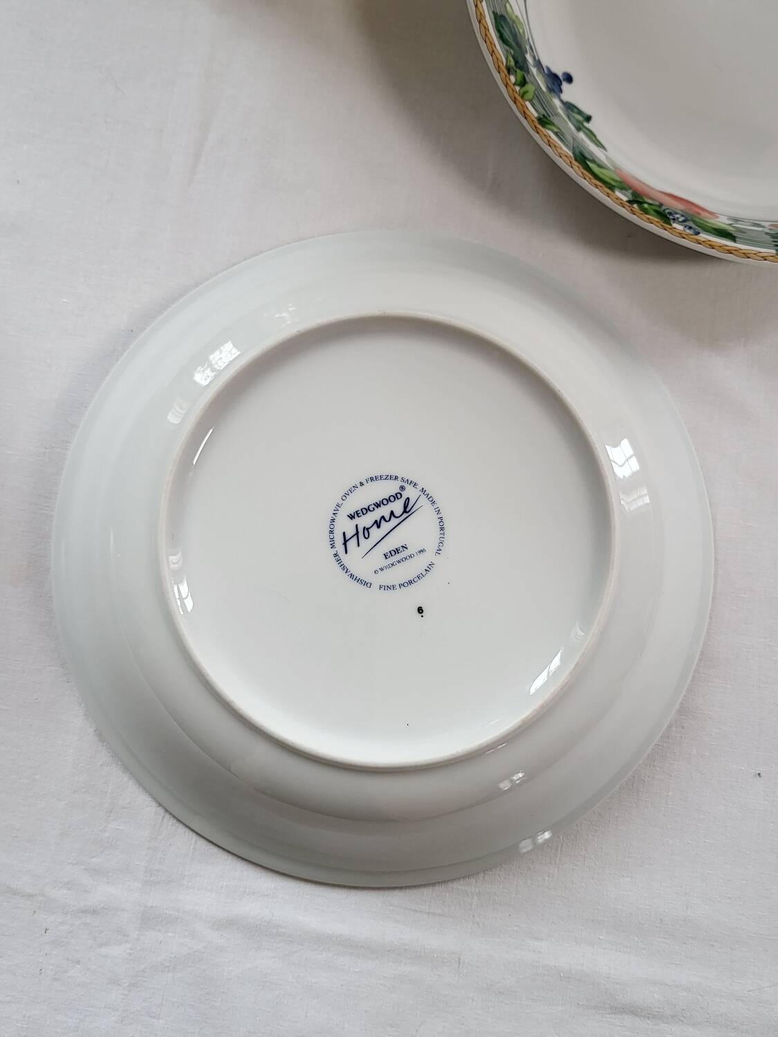 Lot de 6 assiettes creuses wedgwood eden