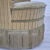 1970s, pair of Danish armchairs, original condition, green furniture velour.