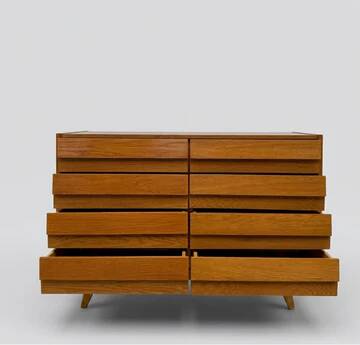 Chest of drawers mid-century veneer Jiří Jiroutek U-453 1960s Czechoslovakia