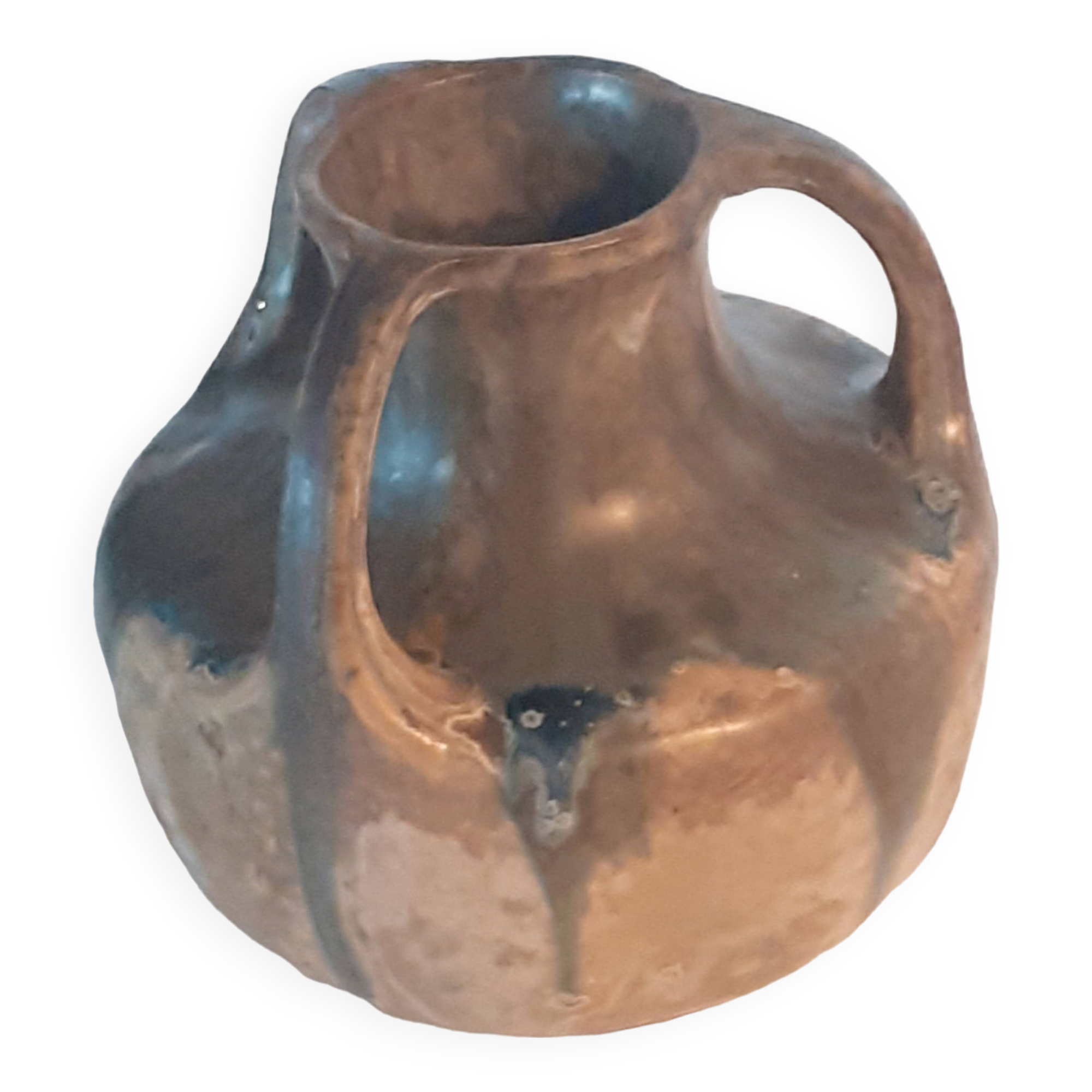 Denbac stoneware vase with 3 handles