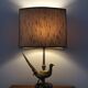 Lampe vintage années 70 faisan en bronze