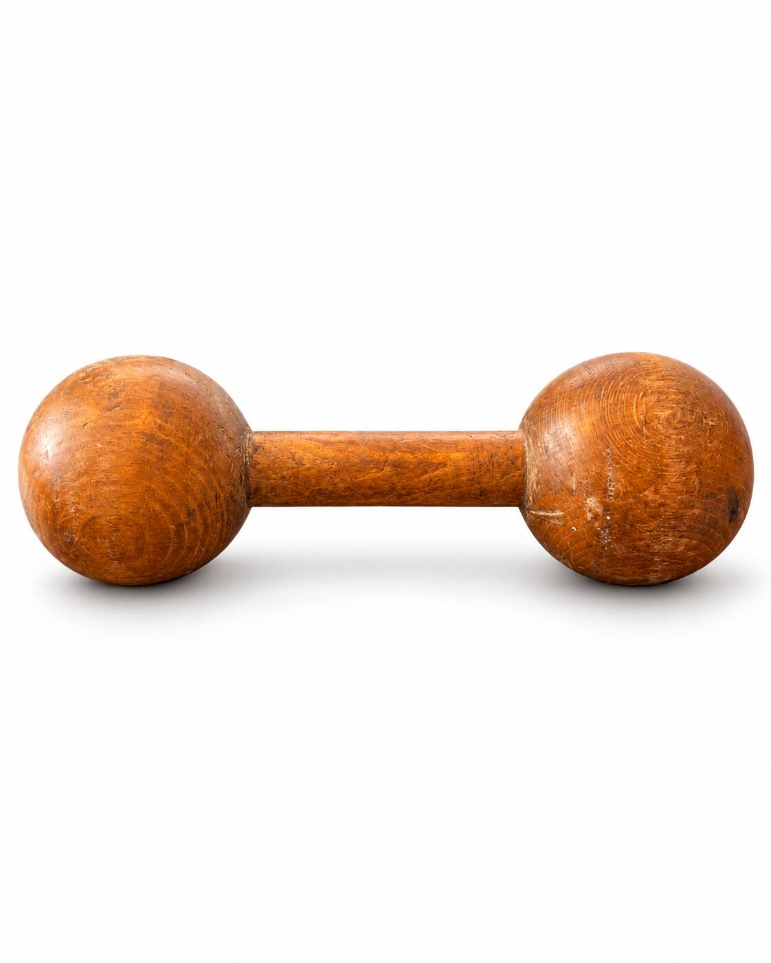 Antique Turned Wooden Dumbbell