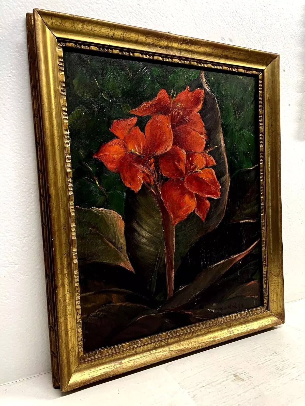 Contemporary Still Life With Red Flowers