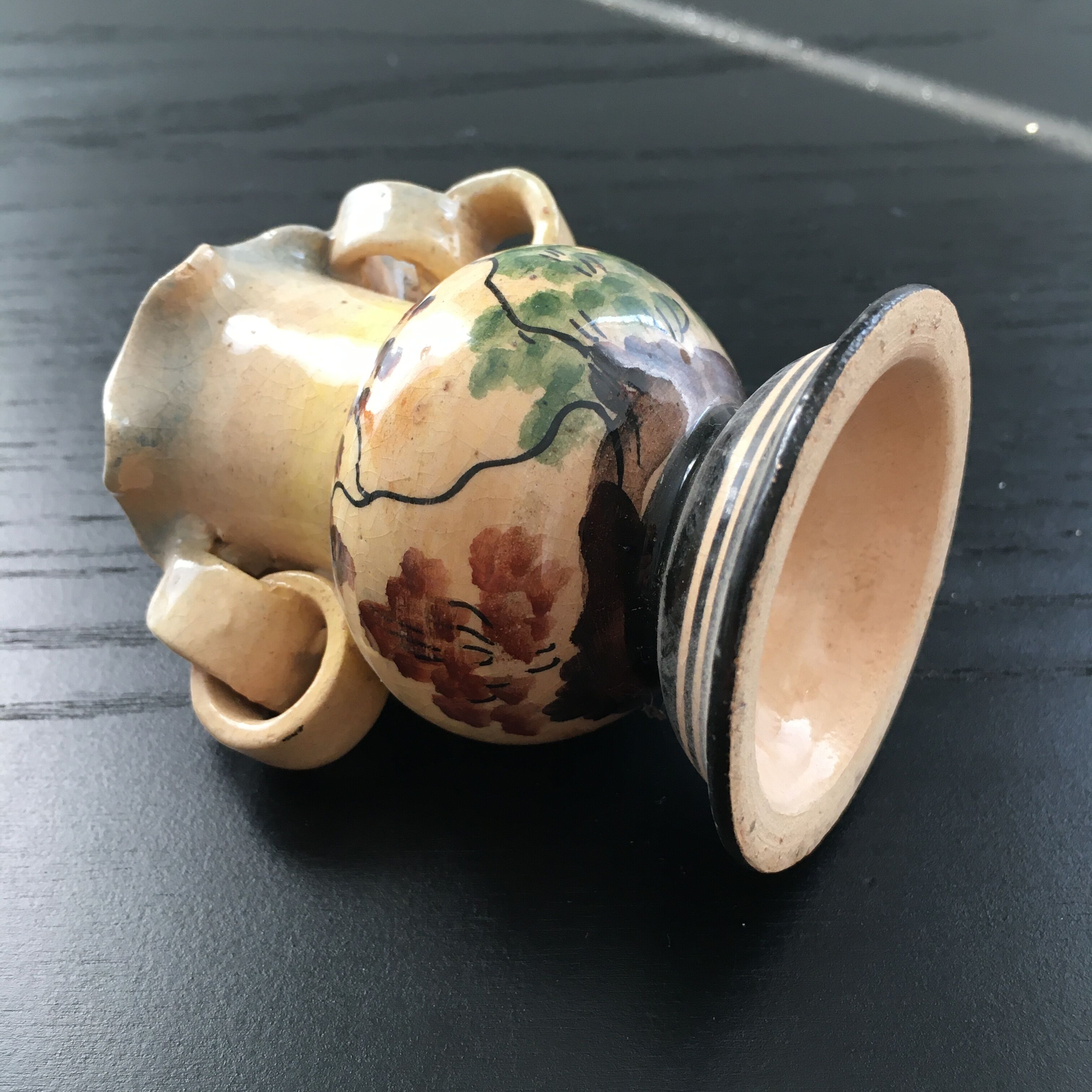 Vase miniature décor arbres