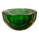 Vide pouch sommerso green and yellow by seguso, murano glass, italy, 1970