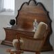 20th-century Art Deco storage bench in walnut, by a Danish cabinetmaker.