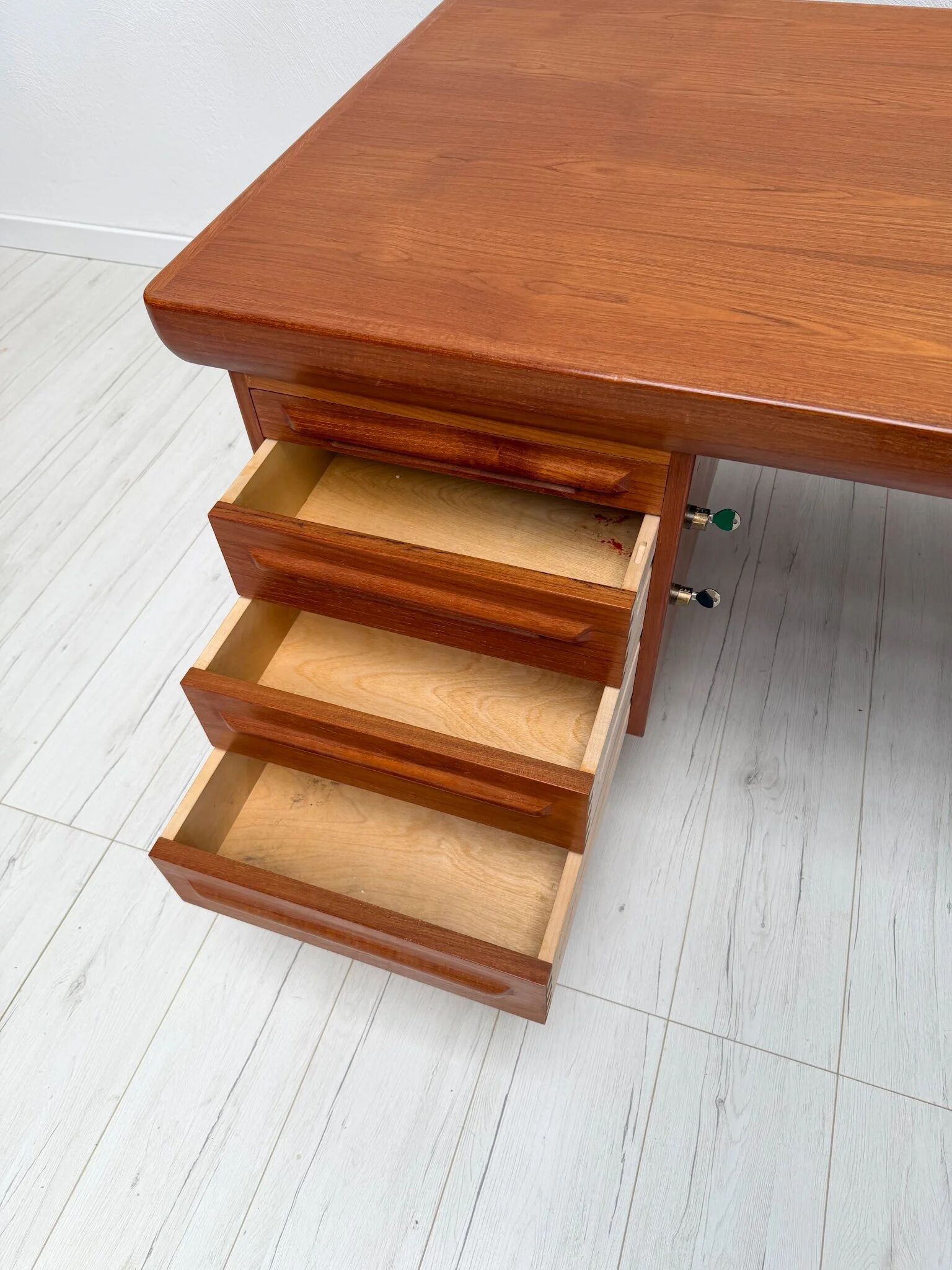 1960s Danish design teak executive writing desk by Ib Kofod-Larsen
