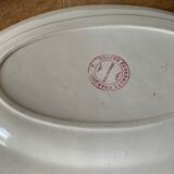 Oval dish in ancient earthenware