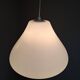 Czechoslovak Midcentury Modern Pendant Light in Opaline Glass and Plastic,