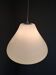 Czechoslovak Midcentury Modern Pendant Light in Opaline Glass and Plastic,