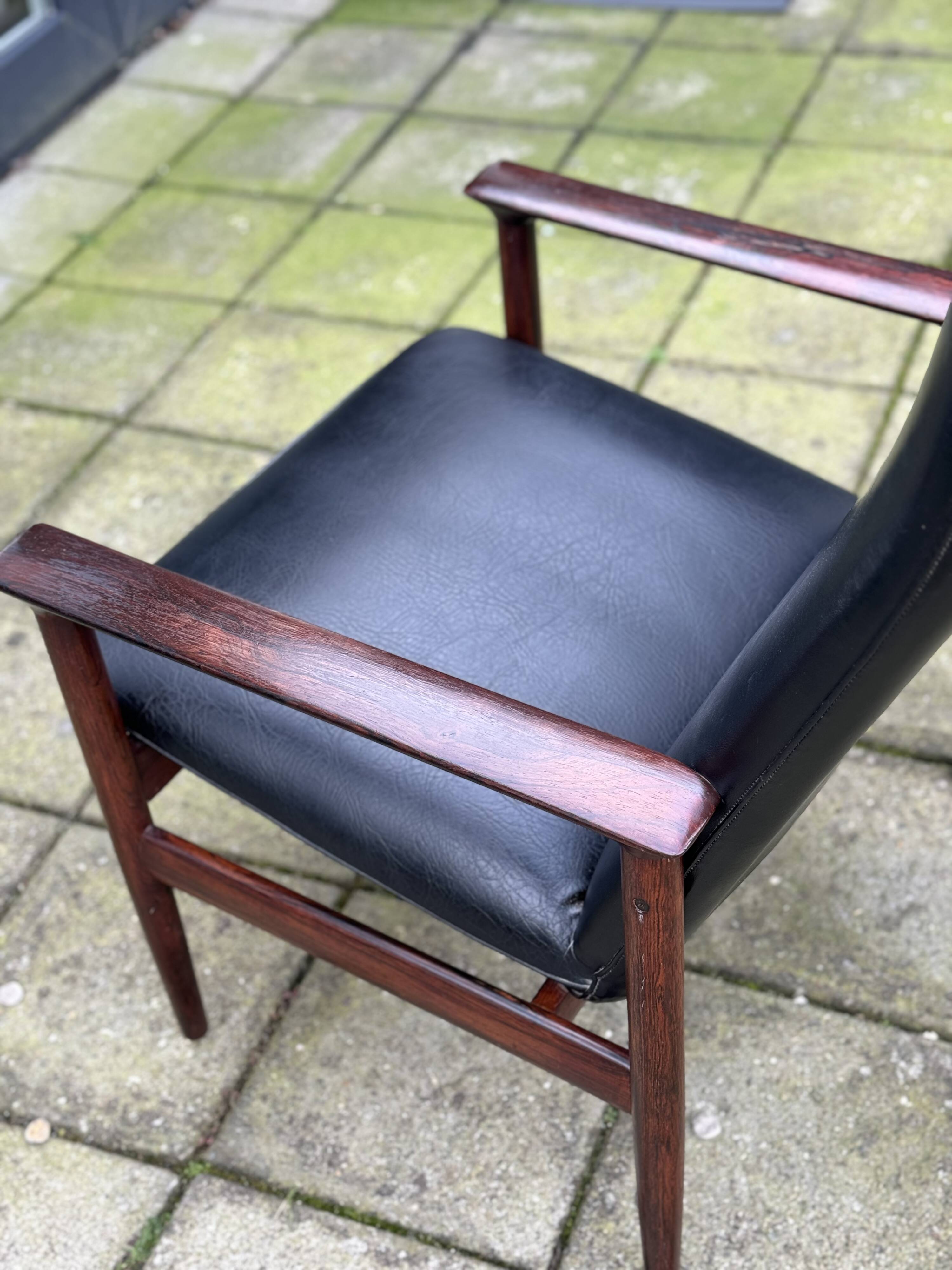 Vintage Norweigan Rosewood Highback Chair