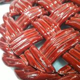 Trifle and 2 bottle coasters, woven ceramic