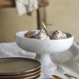 White marble serving bowl