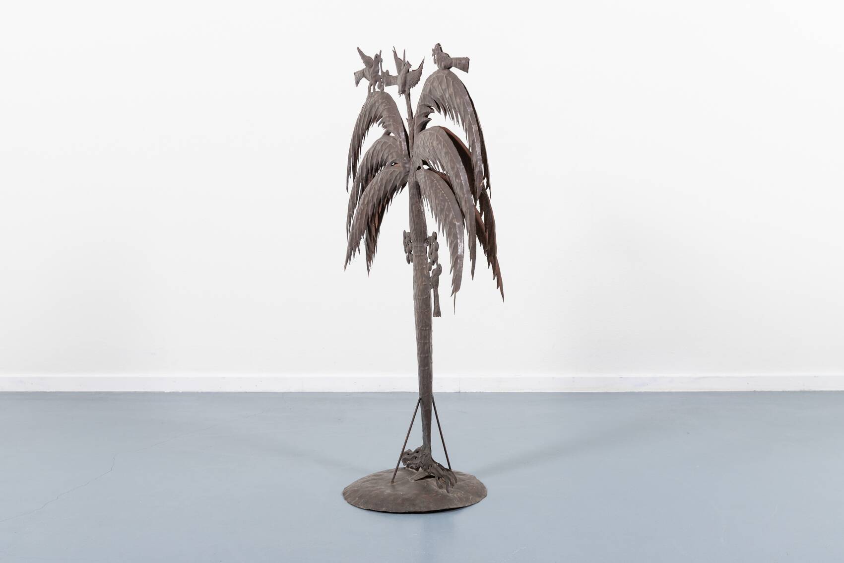 Mid-Century wrought metal Palm Tree by Atelier Marolles