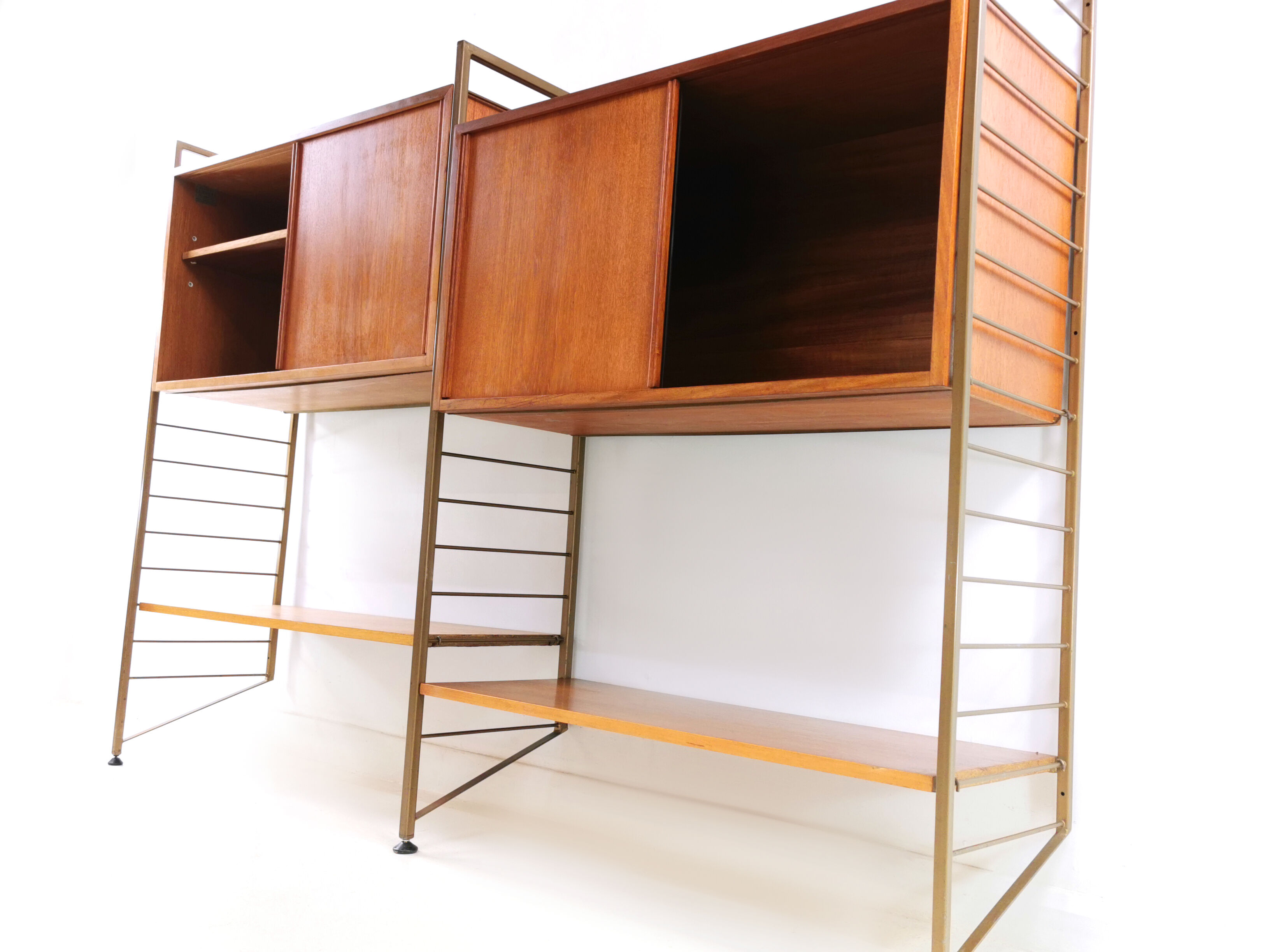 Mid century teak Ladderax low display cabinet, 1960s