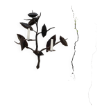 Wall lamp in wrought iron.
