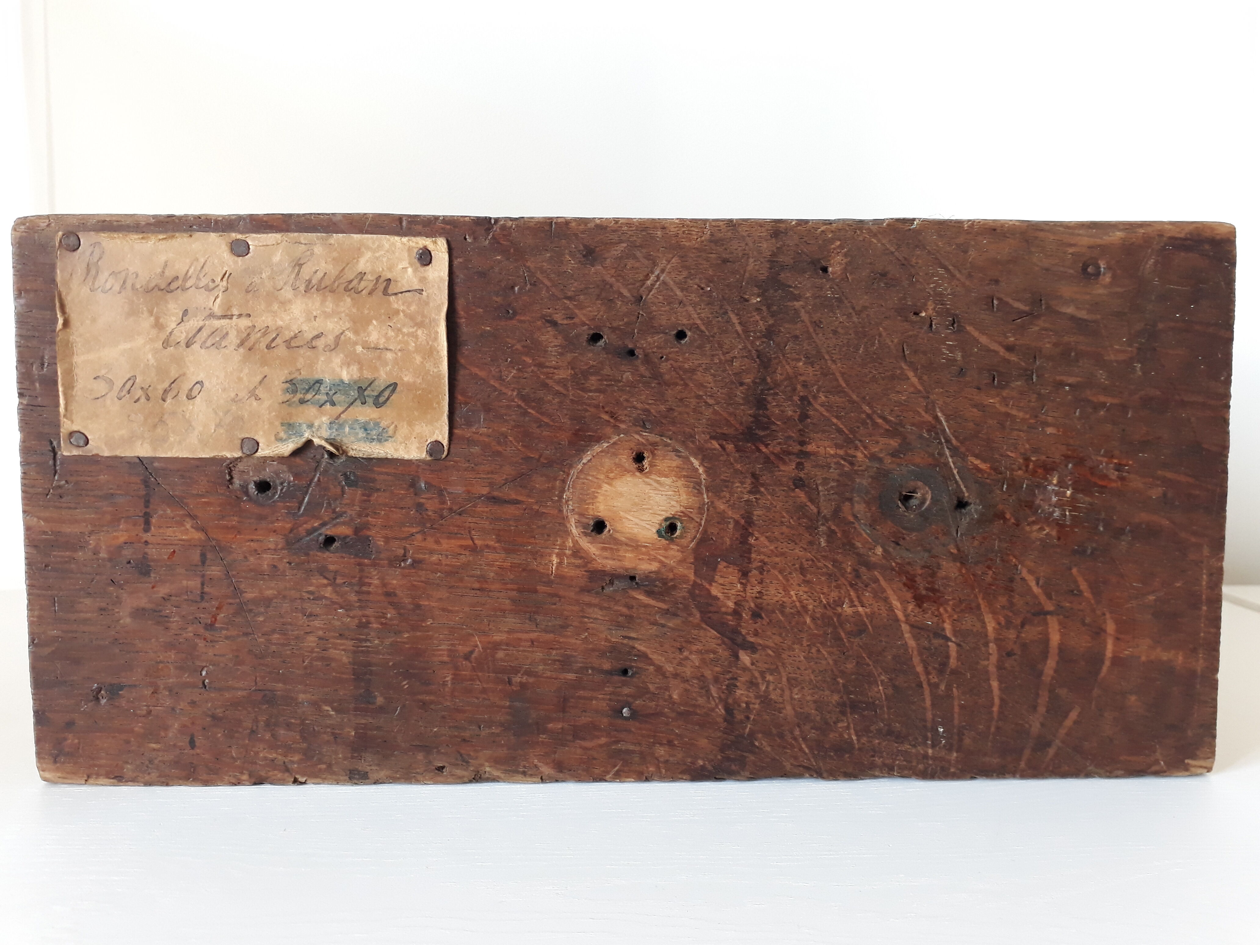 Old wooden workshop drawer