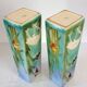 Paire de vases barbotine H 39cm Saint Clement vers 1900