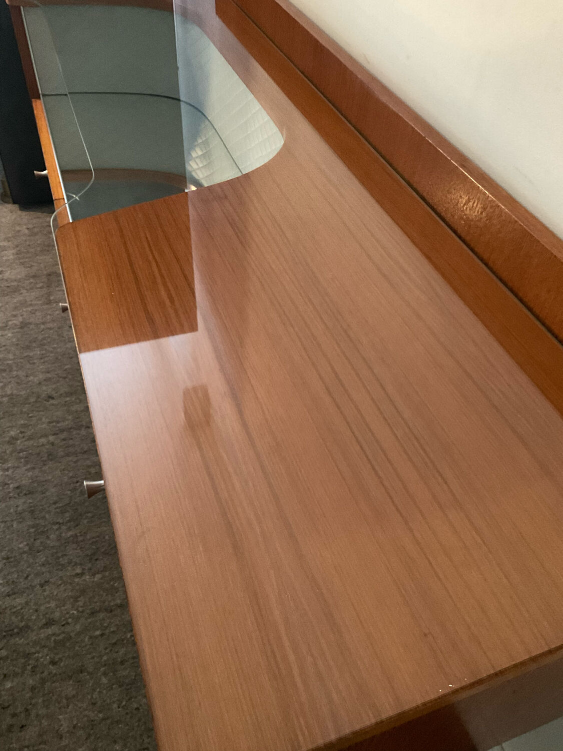 Enfilade Scandinavian tv cabinet of the 60s in teak