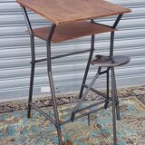 Architect's desk with integrated stool