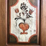 Armoire meuble polychrome alsacien 1757