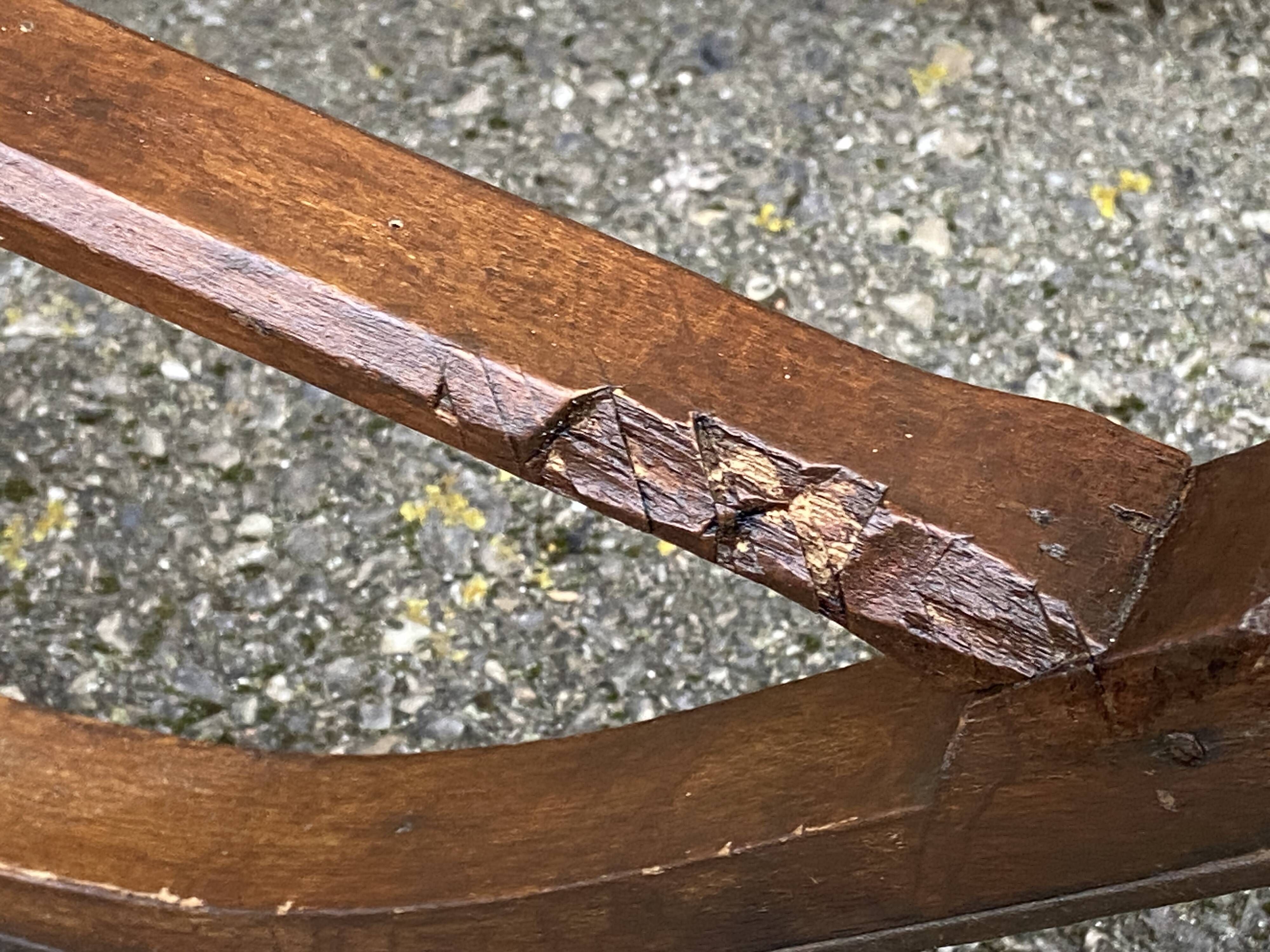 old sled sleigh Alsace Christmas decoration DAVOS style Wood 1900